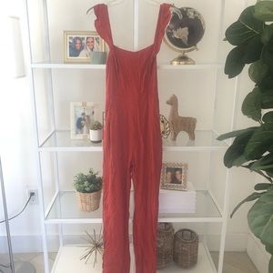 ASTR the label ruffle sleeve jumpsuit